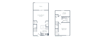 a floor plan of a bedroom apartment