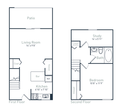 a floor plan of a bedroom apartment