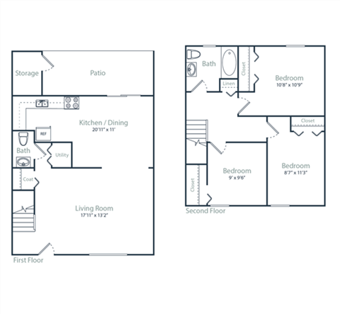 a floor plan of a bedroom apartment