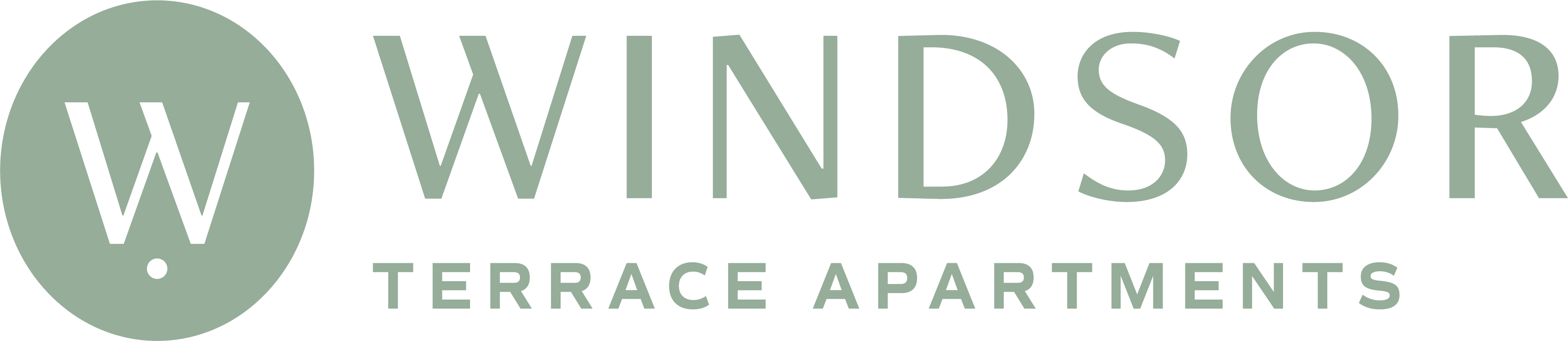 the logo apartments with the words windows and terraces at Windsor Terrace, Hooksett, NH