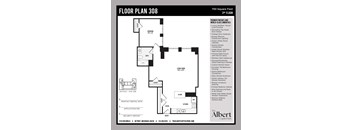 A floor plan for a 3rd floor apartment in The Albert Capitol Park.