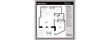 A floor plan for a 746 square feet apartment with 4th through 12th floors.