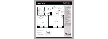 A floor plan for a 730 square feet apartment with 4th through 12th floors.