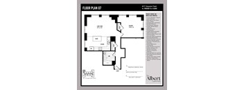 A floor plan for a 4th through 12th floor apartment at The Albert Capitol Park.