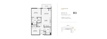 1 Bedroom w/ Den Unit - B3