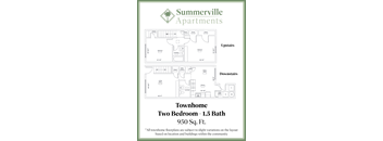 a poster for the apartments brochure showing a floor plan of the building