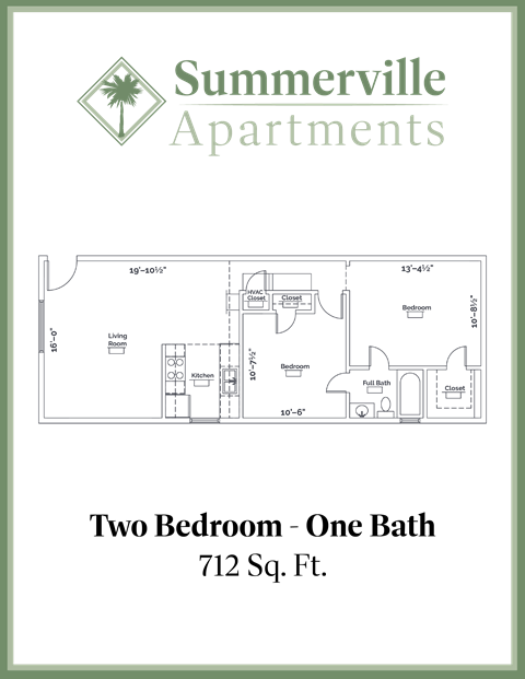 a diagram of two bedrooms and one bath with a floor plan of a house