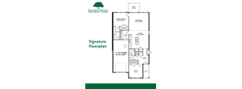 A floor plan for a Baldwin Woods apartment home.