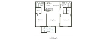 2 Bedroom 2 Bath
