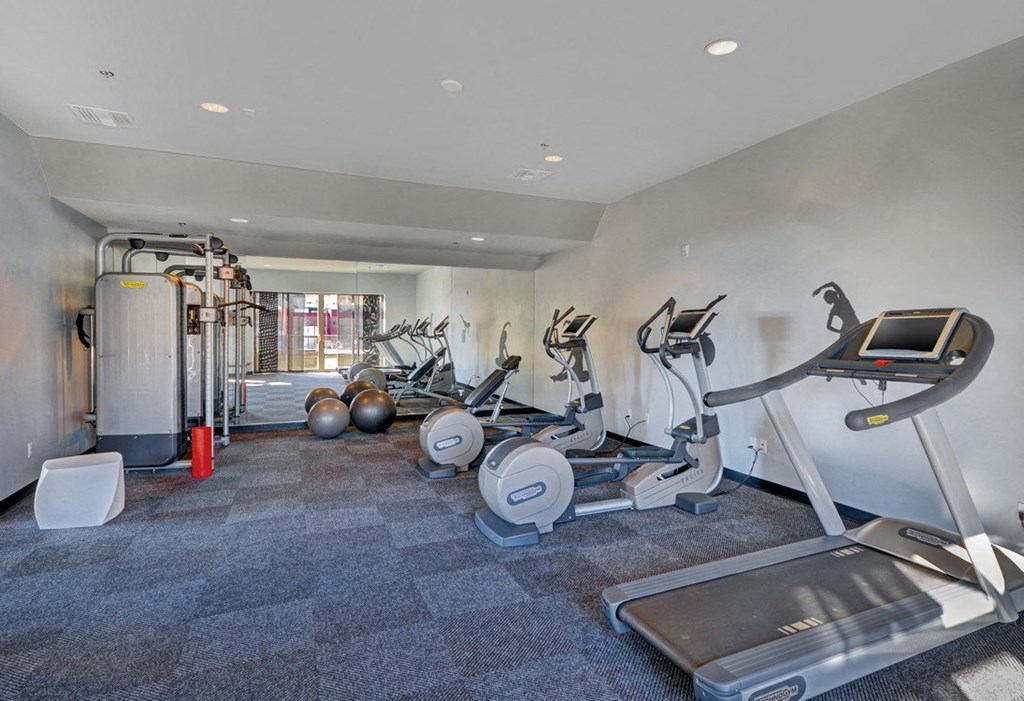 the gym at the preserve apartments