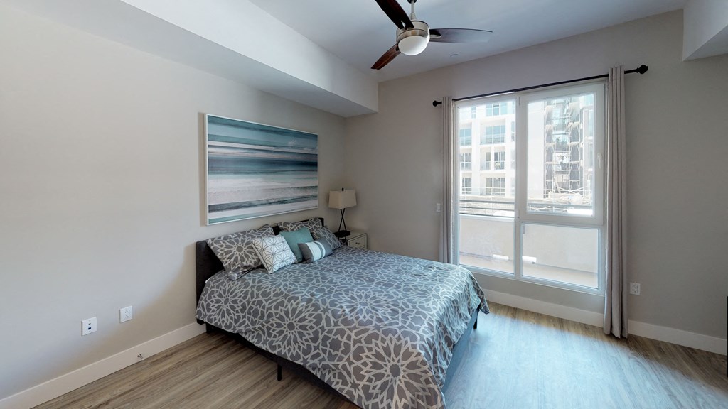 Bedroom with lots of light