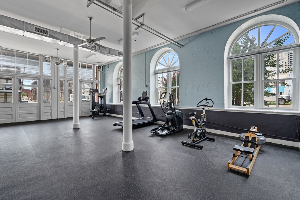 the gym atrium at the house