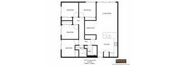 a floor plan of a 555 sq ft floor plan