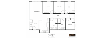 a floor plan of a house with an open floor plan