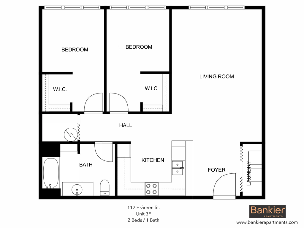 a floor plan of a house with a bedroom and a living room