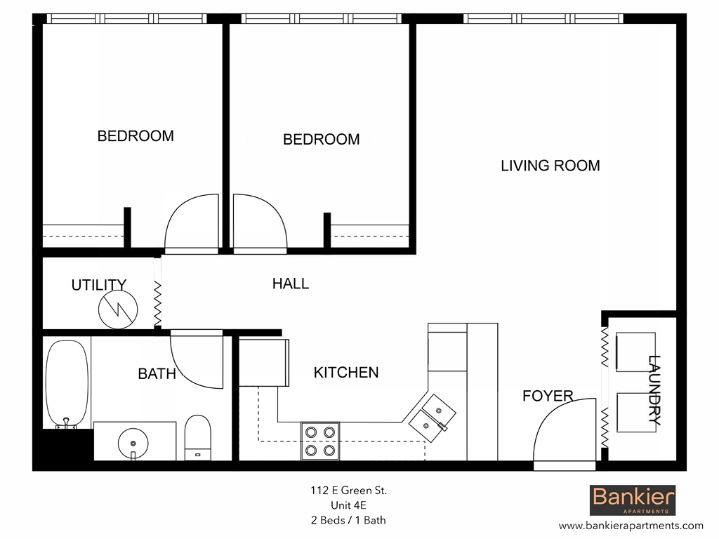 a floor plan of a room with a bedroom and a living room