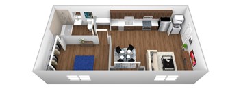 1 Bed 1 Bath C at The Fairfax Flats Apartments, Los Angeles, CA