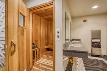 Bathroom with Sink at Grand Central Market Apartments, Los Angeles, CA, 90013