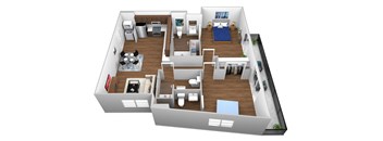 2 Bed 3 Bath at The Fairfax Flats Apartments, Los Angeles, CA, 90019