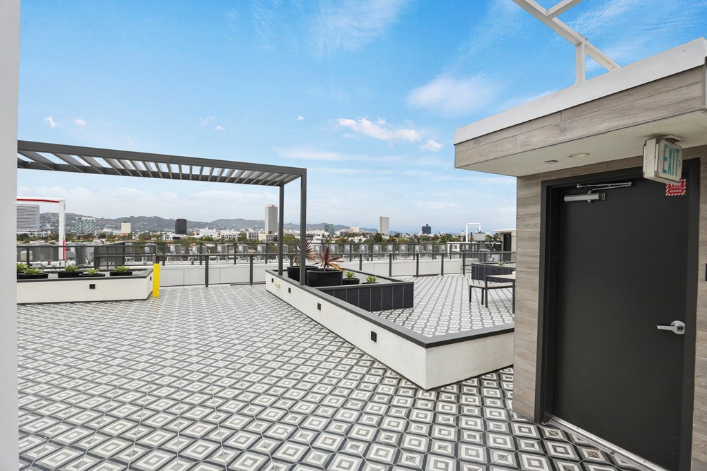 a view of the roof terrace at the graduate madison hotel in madison, wi at The Fairfax Flats Apartments, Los Angeles, California