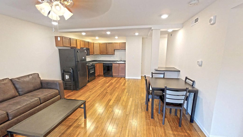 Apt. #201 Kitchen and Living Room - View 2