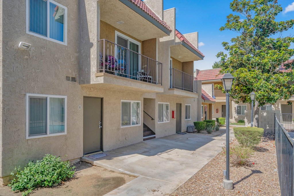 our apartments have a walkway and balconies for residents to enjoy