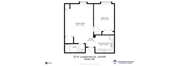 Loockerman Square Apartments - Floor Plan apt M-05 - 1 bedroom / 1 bath