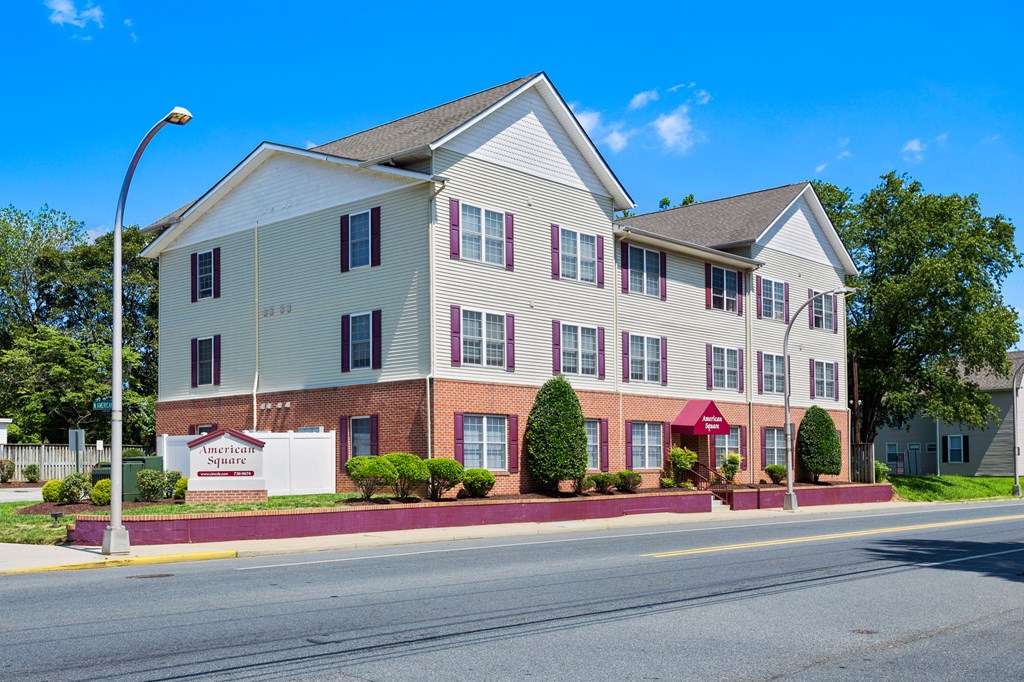 American Square Apartments - 55+ Community - 3-story / access-code entry to building / elevator