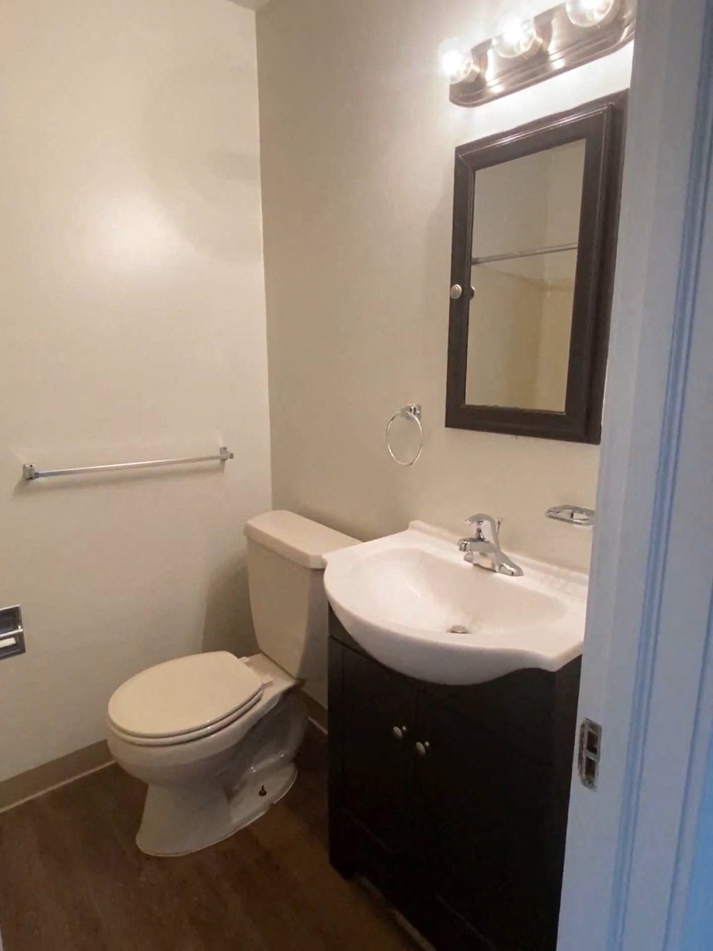 Mitten Apartments - Bathroom / Sink with cabinet / Mirror / Wood-grain, vinyl plank flooring