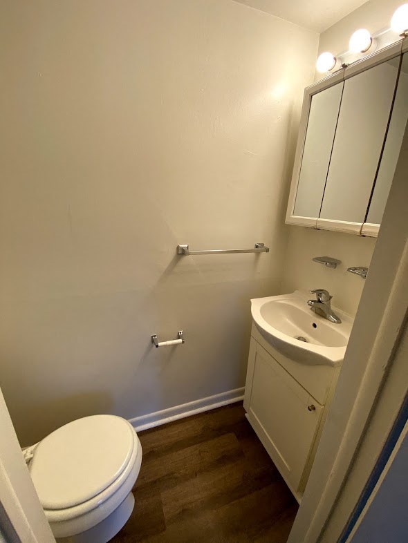 Governors Square Apartments  - Half-bath / Wood-grain vinyl plank flooring