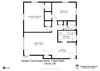 Two Bedroom/1-Bath First Floor Floor Plan