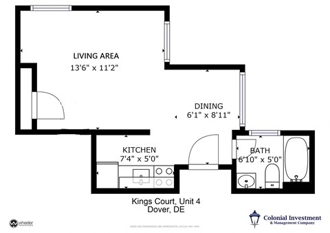 a floor plan of a house with a bedroom and a living room
