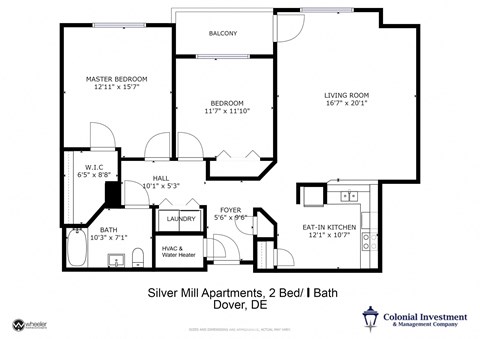 a floor plan of two bedrooms with a bathroom