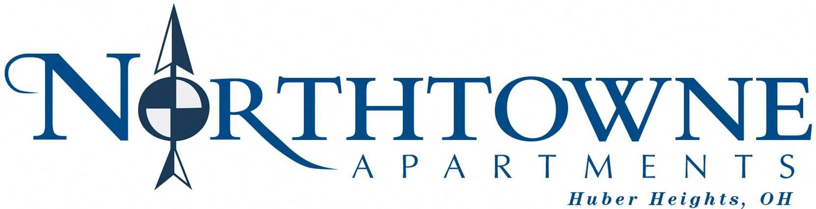 The image is a logo of Northtowne Apartments located in Huber Heights, OH.