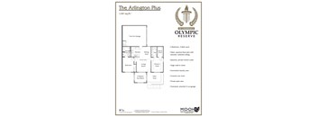 A floor plan for a 1,160 square foot condo at Olympic Reserve.