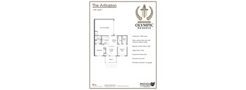 A floor plan for a 1,040 square foot condo at Olympic Reserve.