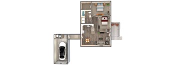 Shawnee Lakes Apartments two bedroom floor plan