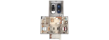 Shawnee Lakes Apartments two bedroom floor plan