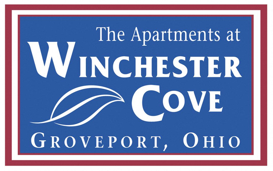 A sign for Winchester Cove apartments in Groveport, Ohio.