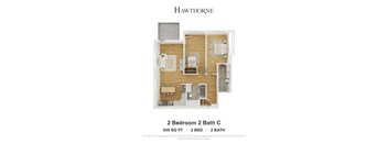 2 Bedroom 2 Bath C