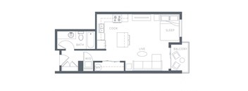 a floor plan of a bedroom apartment