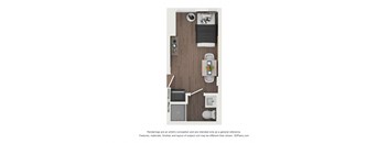 a floor plan of our studio suite