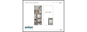 a floor plan of studio loft with loggia