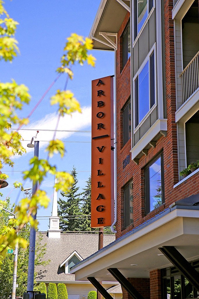 a large sign on the side of a building
