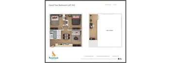 a comparison of a 1 bedroom and a 2 bedroom floor plan