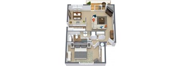 a floor plan of a 1 bedroom apartment at the crossings at white marsh