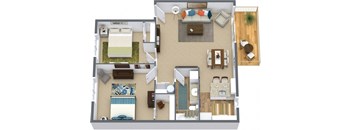 a floor plan image of the club at oak creek apartments