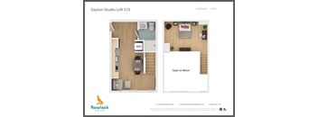 a floor plan of a room with a desk and a chair