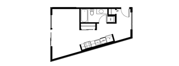 A black and white image of a floor plan of a house.