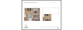 a rhymespace one bedroom left floor plan